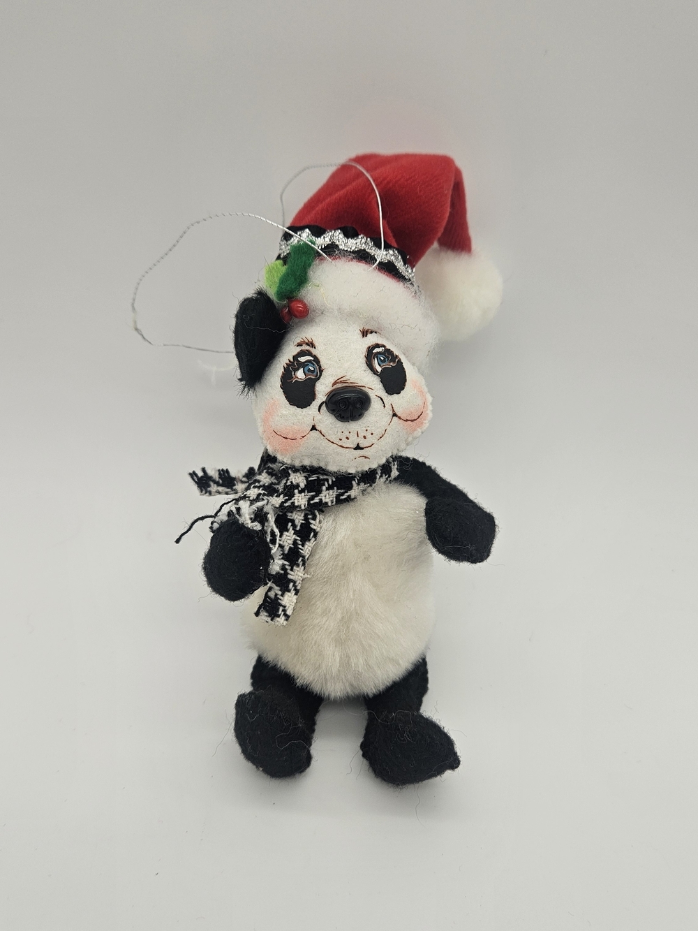Annalee Doll Classy Panda Holiday Ornament